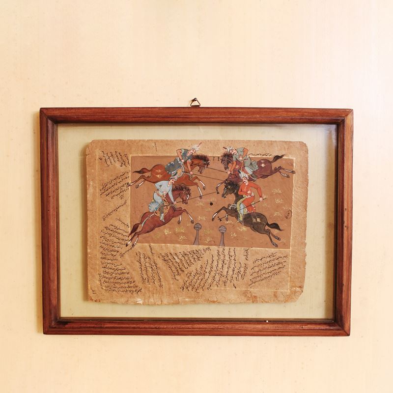 Pergamena miniata  (manifattura orientale, XIX sec.)  - Asta Stampe e acquerelli - San Luca Casa d'Aste