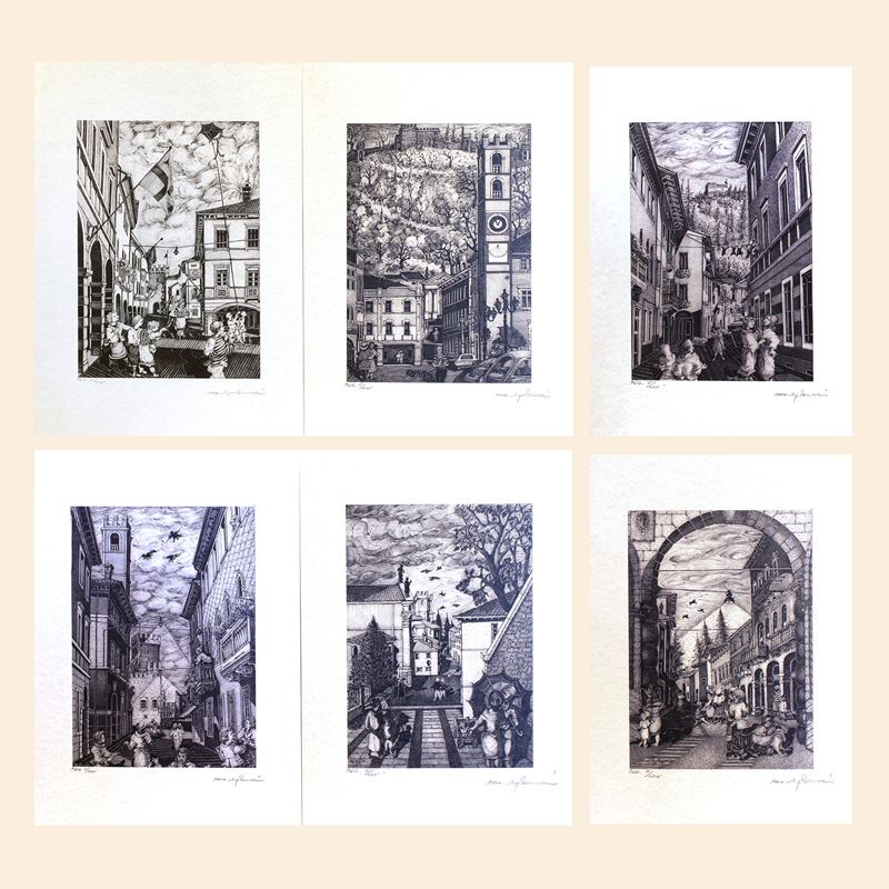 Sei stampe  (XX sec.)  - Asta Stampe e acquerelli - San Luca Casa d'Aste