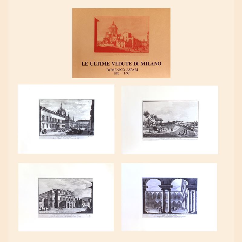 Nove litografie  (XX sec.)  - Asta Stampe e acquerelli - San Luca Casa d'Aste