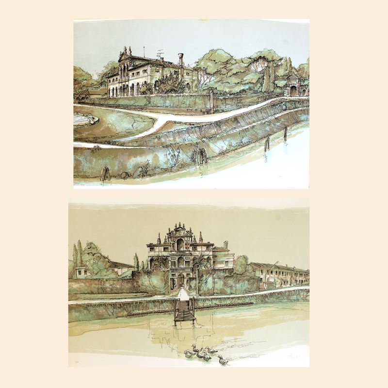 Francesco Lucianetti (2)  (Italia, 1944-2020)  - Asta Stampe e acquerelli - San Luca Casa d'Aste