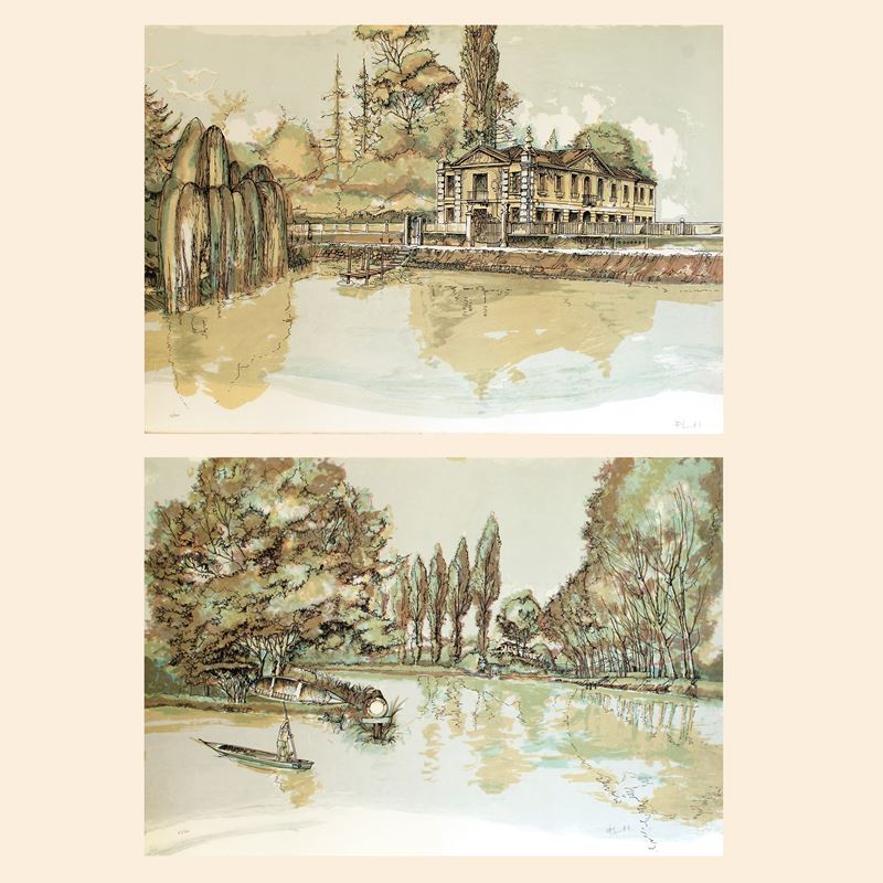 Francesco Lucianetti (2)  (Italia, 1944-2020)  - Asta Stampe e acquerelli - San Luca Casa d'Aste