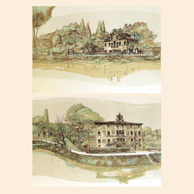 Francesco Lucianetti (2)  (Italia, 1944-2020)  - Asta Stampe e acquerelli - San Luca Casa d'Aste