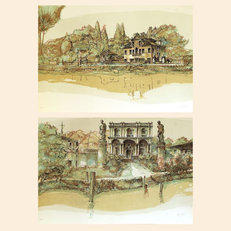 Francesco Lucianetti (2)  (Italia, 1944-2020)  - Asta Stampe e acquerelli - San Luca Casa d'Aste