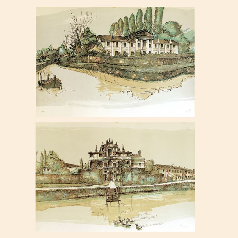 Francesco Lucianetti (2)  (Italia, 1944-2020)  - Asta Stampe e acquerelli - San Luca Casa d'Aste