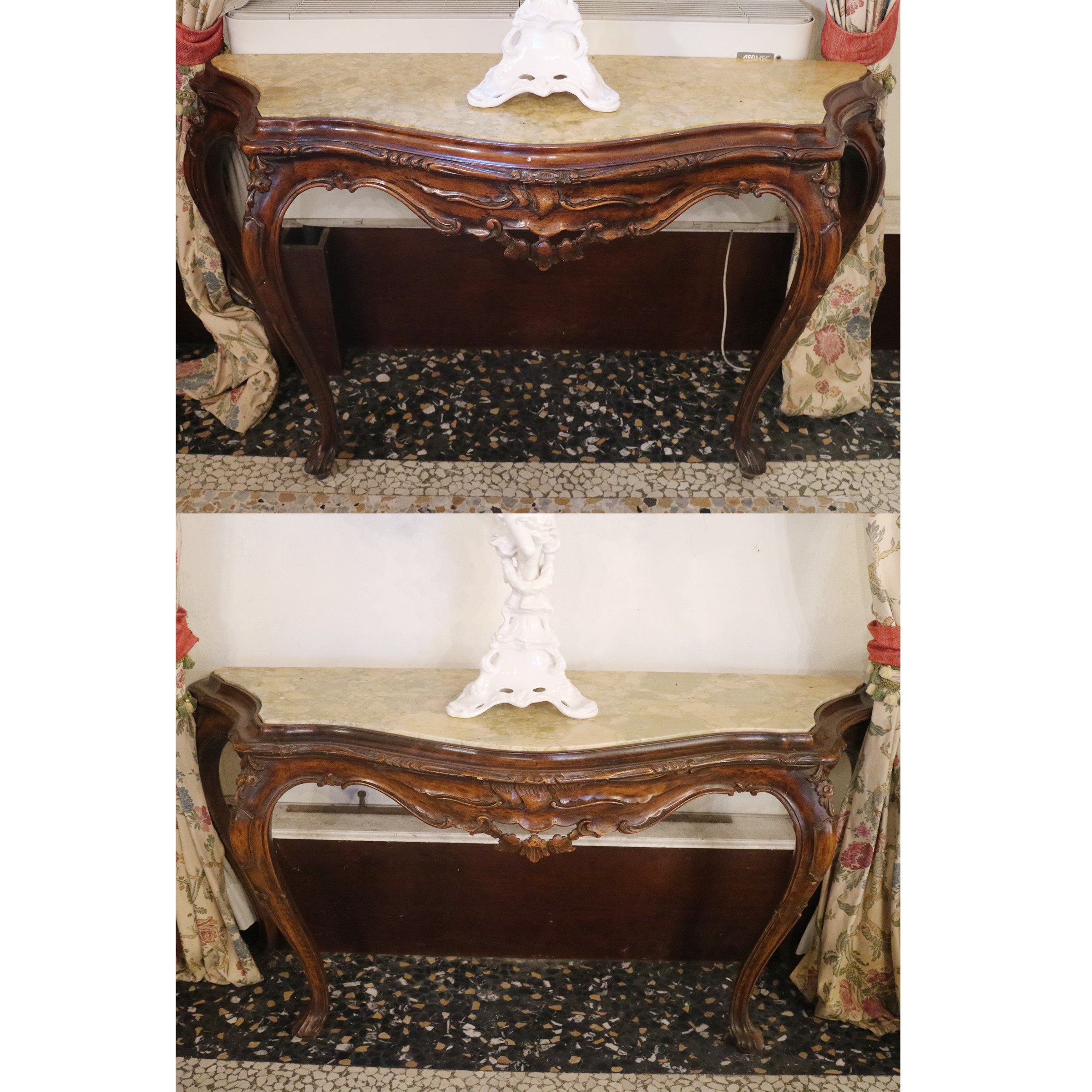 ♦ Coppia di consolles in noce