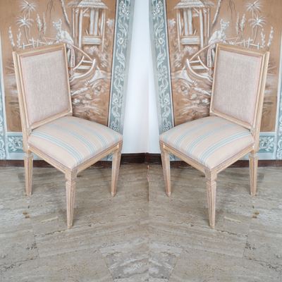 ♦ Coppia di Sedie in Legno Decapato