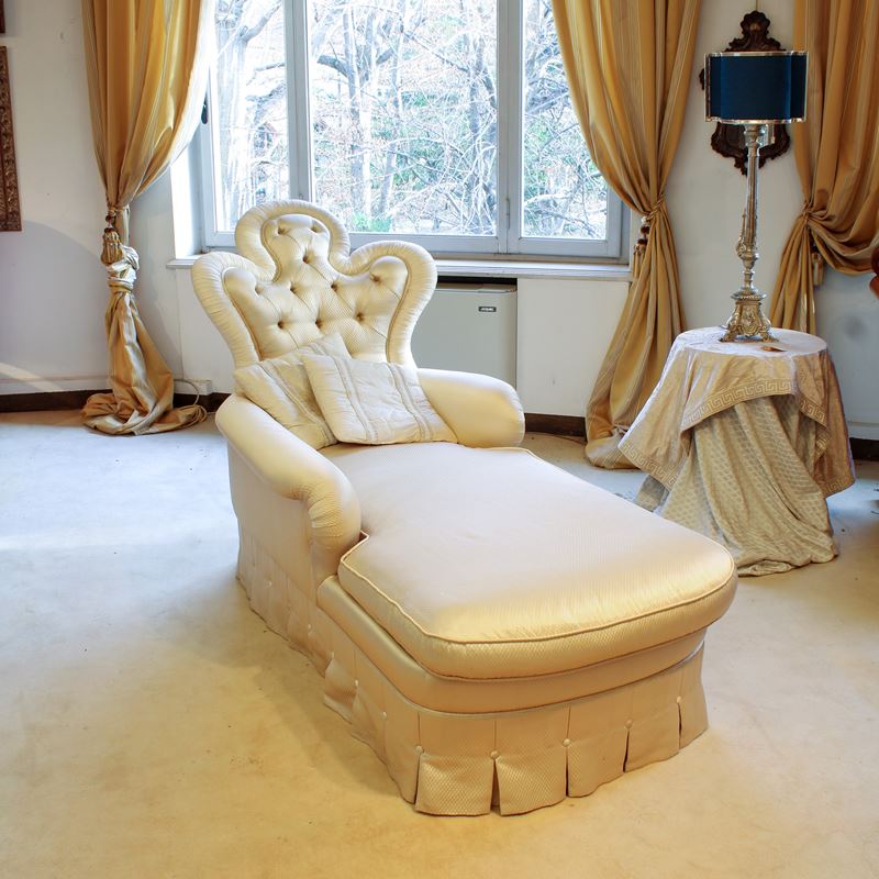 ♦ Chaise longue  (Italia, XX sec.)  - Asta Gli Arredi di Villa "Le Marchesane" - San Luca Casa d'Aste