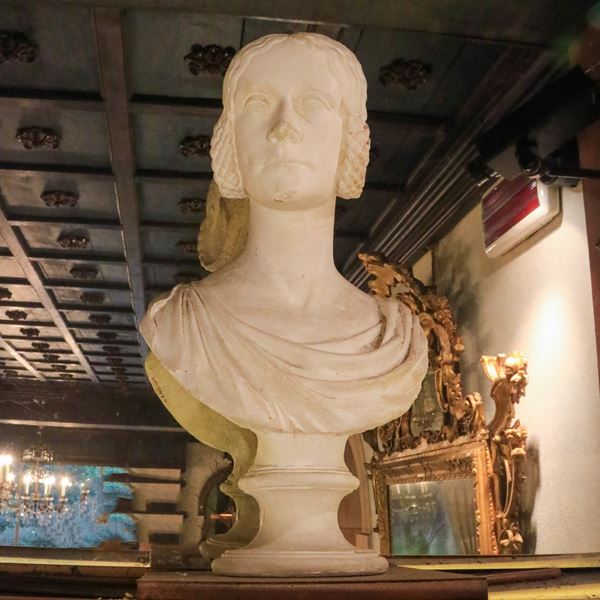 Busto ritratto in gesso