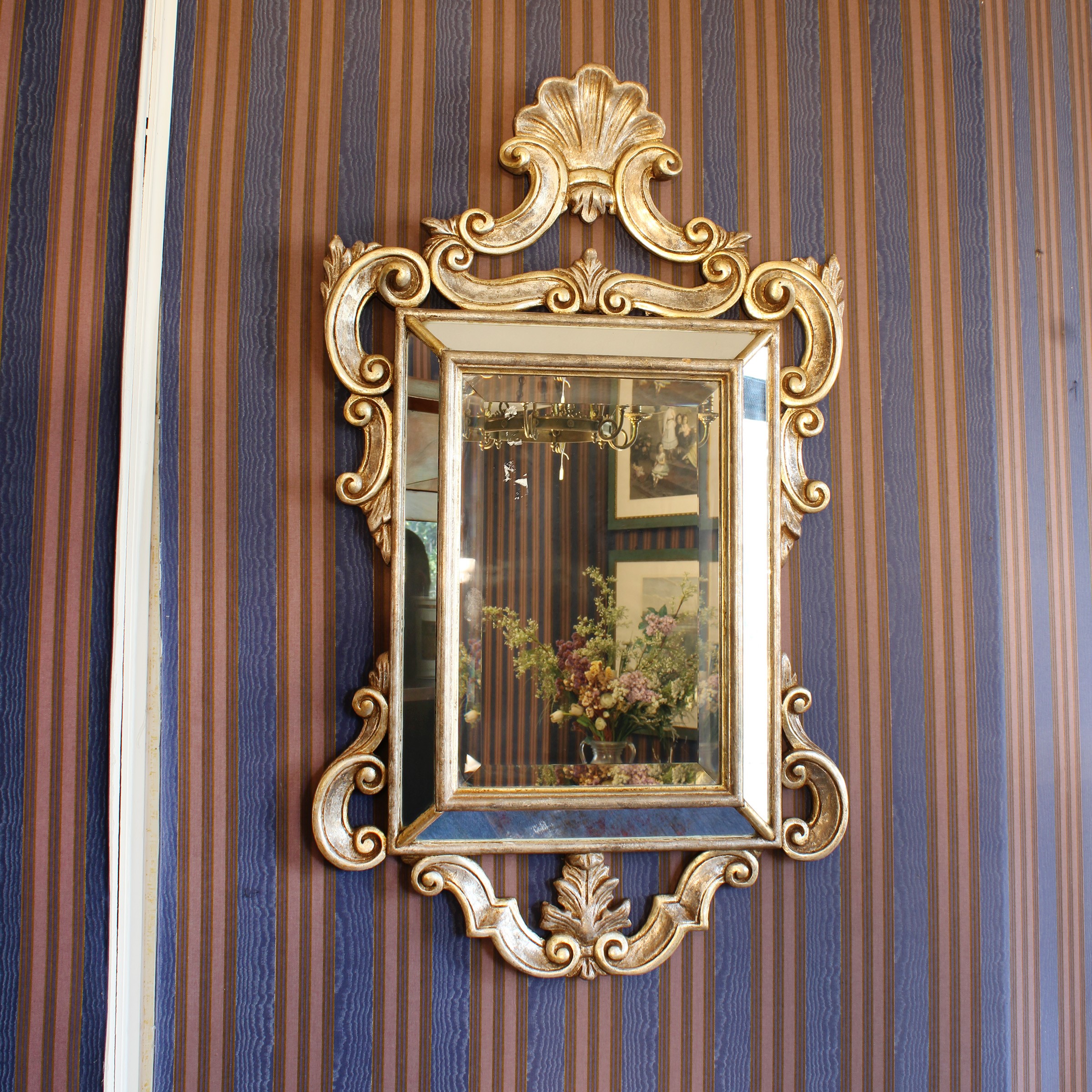 ♦ Coppia di Specchiere in Legno Argentato