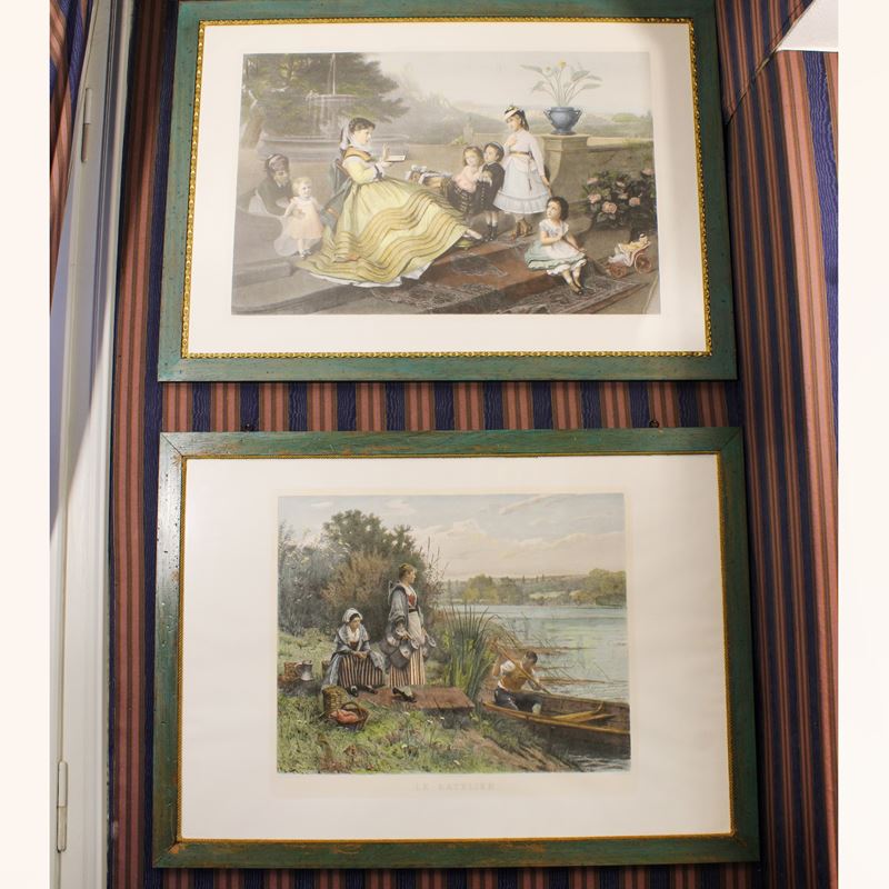Coppia di stampe a colori  (Italia, XX sec.)  - Asta Stampe e acquerelli - San Luca Casa d'Aste
