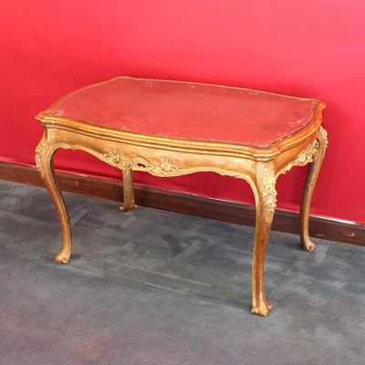 Tavolino da Salotto in Legno Dorato