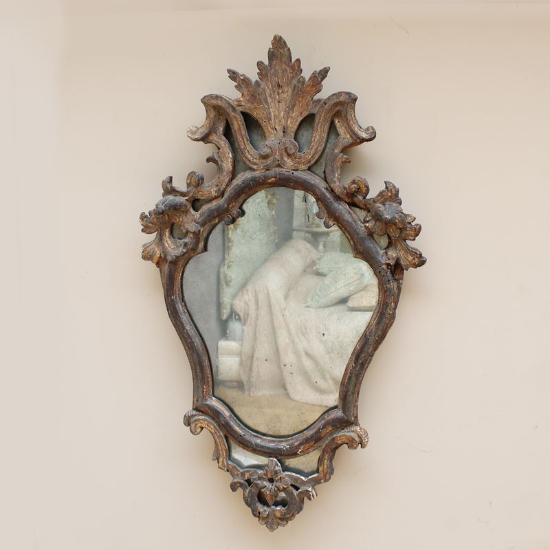 Specchiera in legno intagliato  (Italia, XVIII sec.)  - Asta Gli Arredi di Villa "Le Marchesane" - San Luca Casa d'Aste