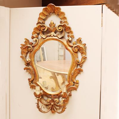 ♦ Specchierina in Legno Dorato