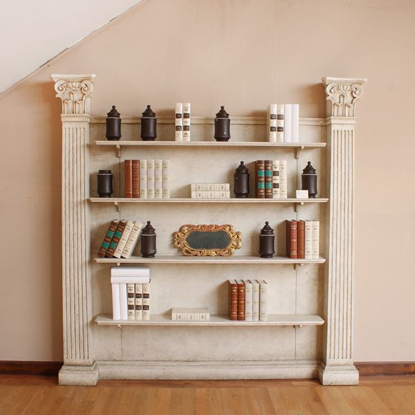 ♦ Libreria in legno laccato