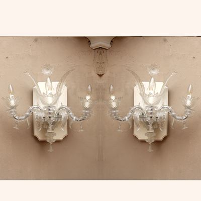 Coppia di Appliques Rezzonico a Tre Luci