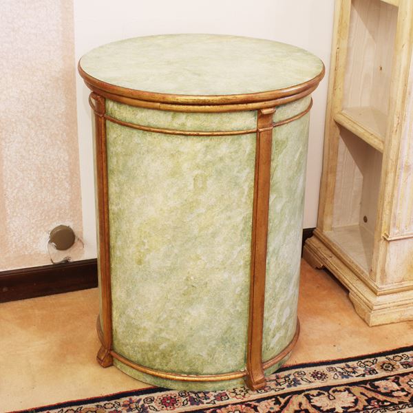 ♦ Mobile bar in legno laccato e dorato