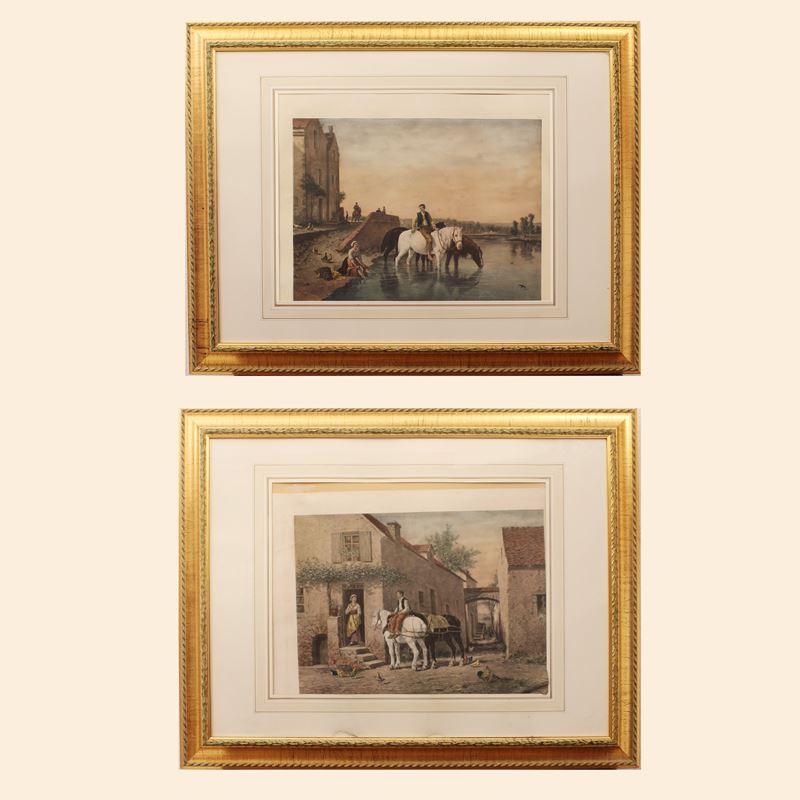 Coppia di stampe a colori  (Italia, XX sec.)  - Asta Stampe e acquerelli - San Luca Casa d'Aste
