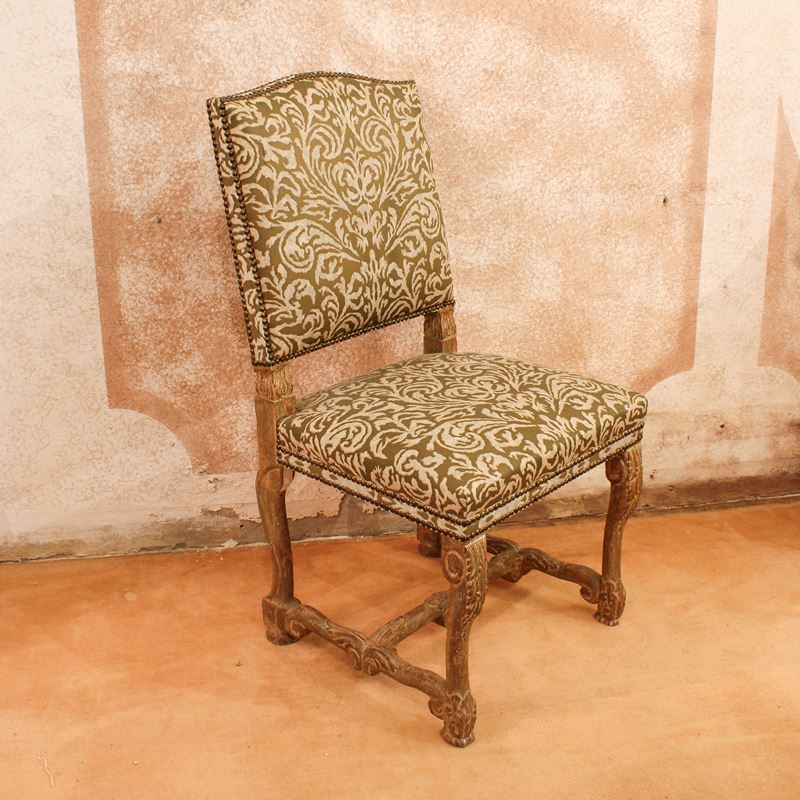 Sedia in legno decapato  (Italia, XX sec.)  - Asta Gli Arredi di Villa "Le Marchesane" - San Luca Casa d'Aste