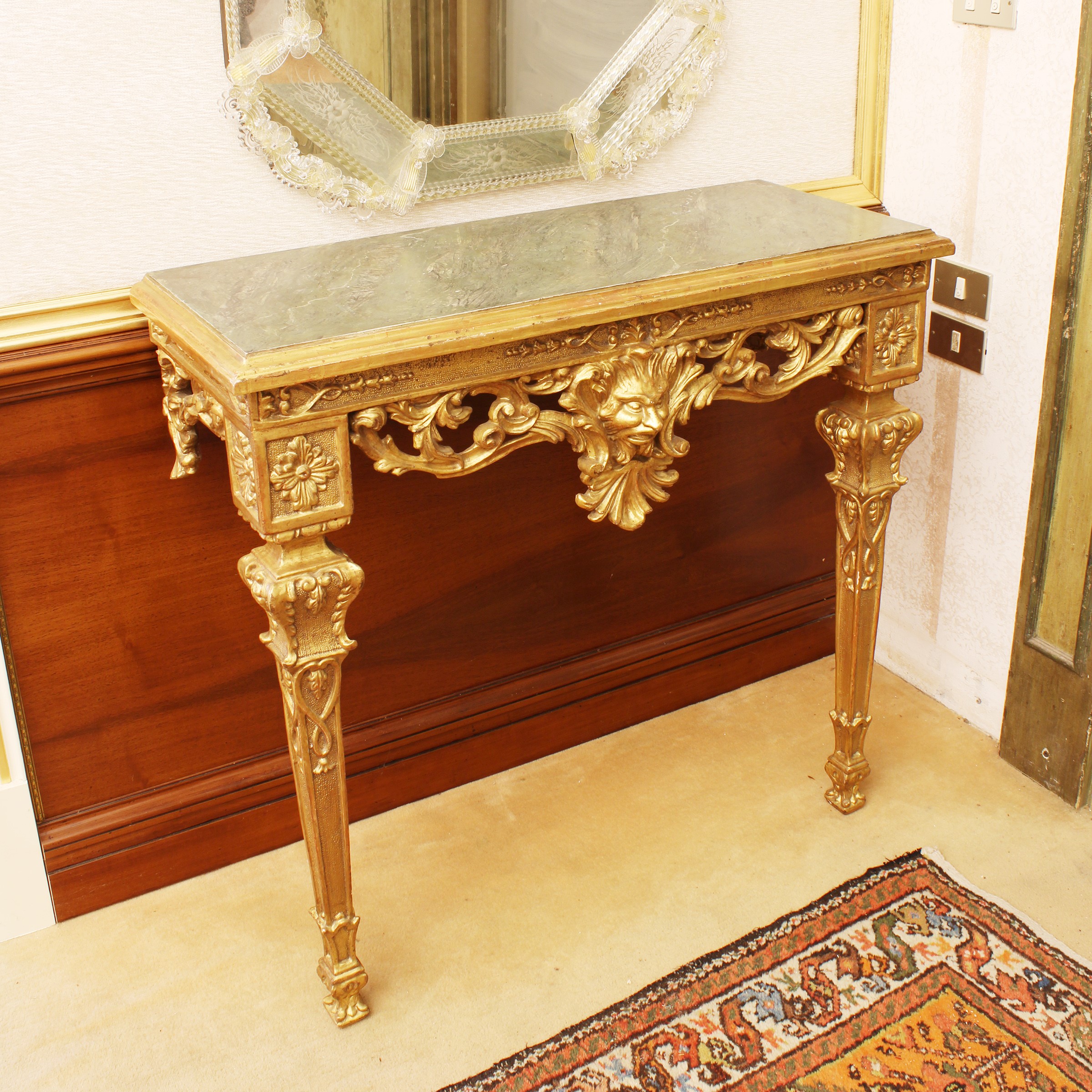 ♦ Consolle in Legno Dorato