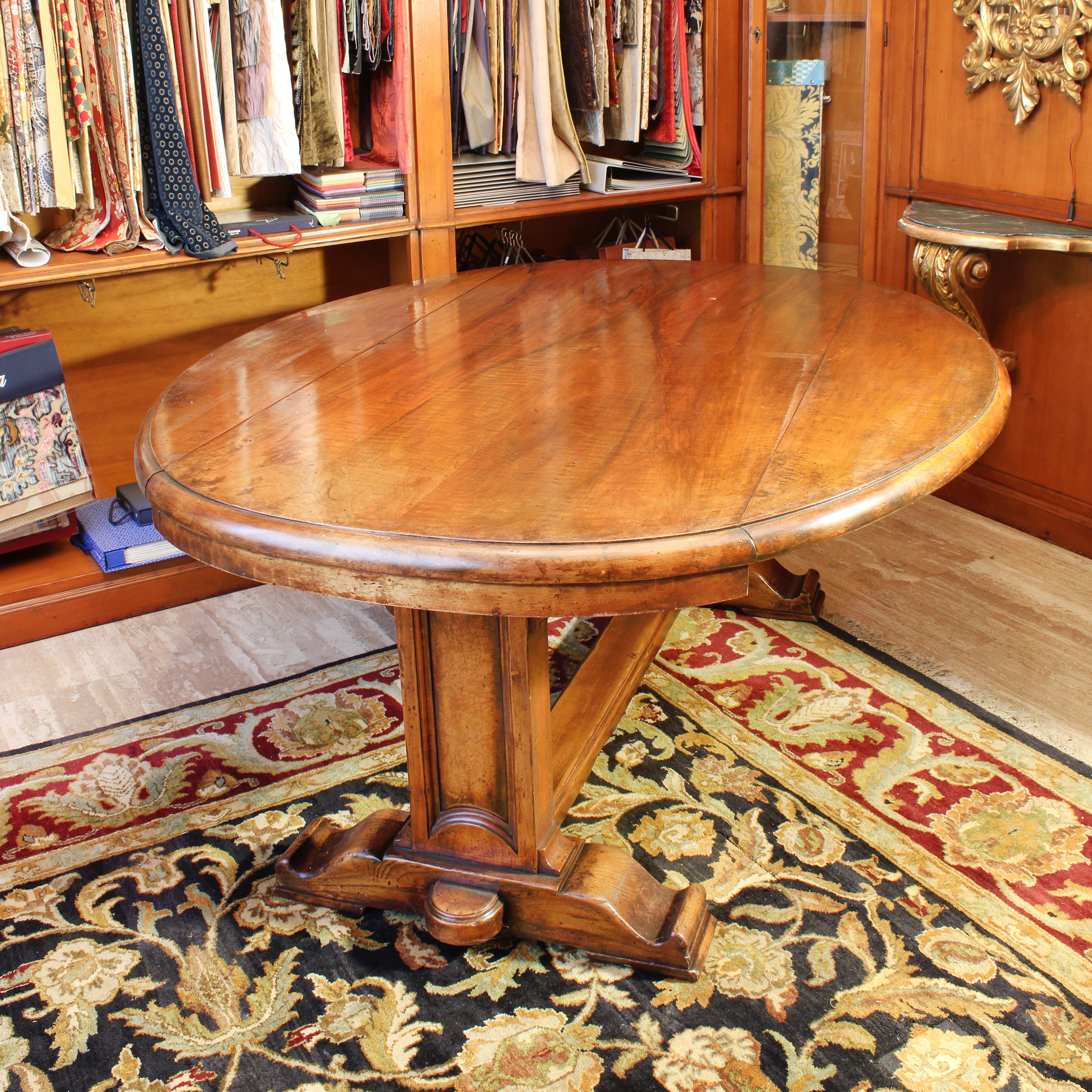 ♦ Grande Tavolo a Bandelle in Legno Tinto Noce