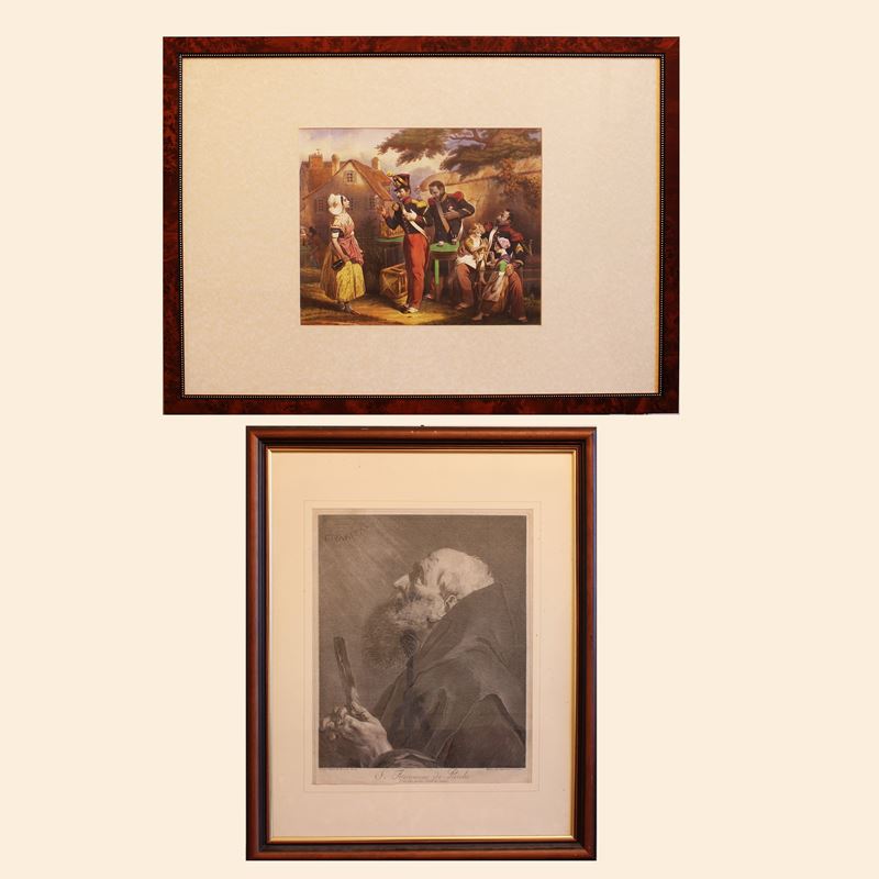 Due stampe entro cornice  (Italia, XX sec.)  - Asta Stampe e acquerelli - San Luca Casa d'Aste