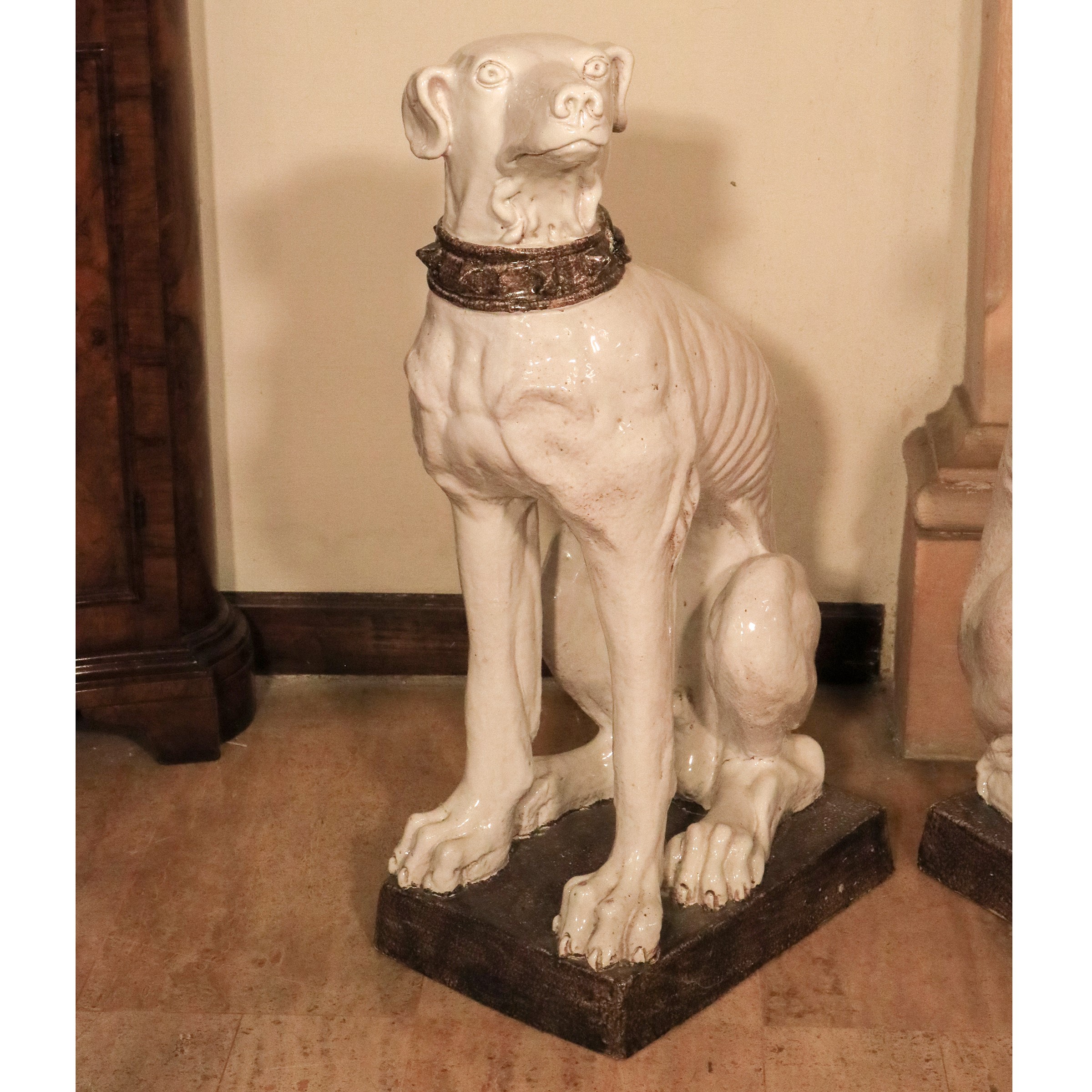 ♦ Coppia di Sculture in Ceramica