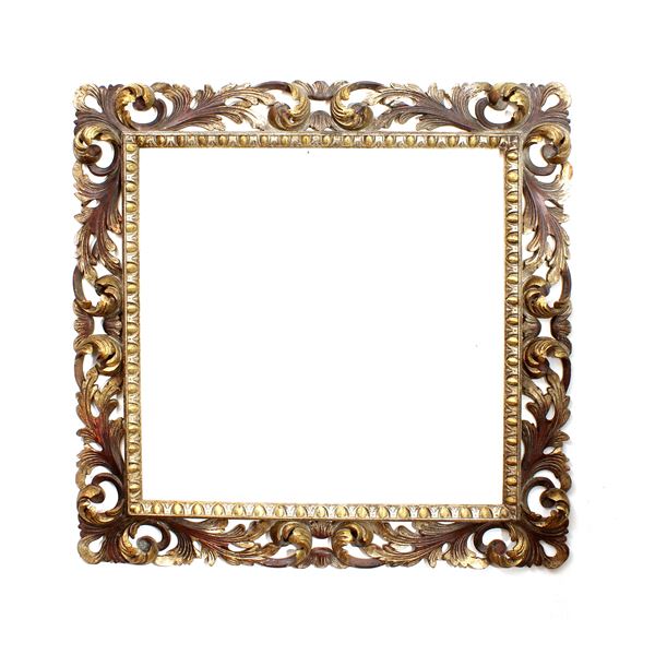 ♦ Specchiera in legno argentato