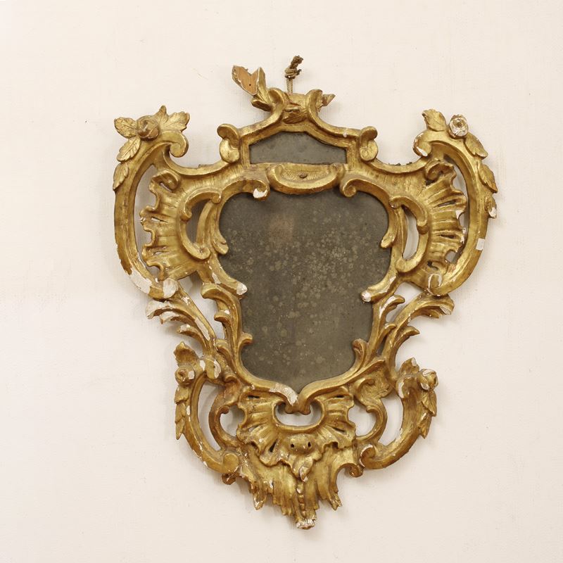 Specchiera in legno dorato  (Italia, XX sec.)  - Asta Gli Arredi di Villa "Le Marchesane" - San Luca Casa d'Aste