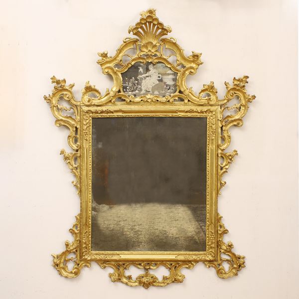  ♦  Specchiera in legno dorato