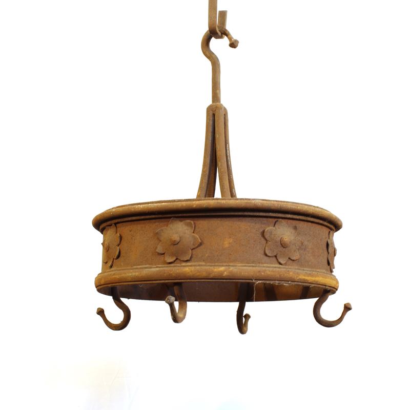 Appendino da soffitto in ferro battuto  (Italia, XX sec.)  - Asta Illuminazione e decorazione per interni - San Luca Casa d'Aste
