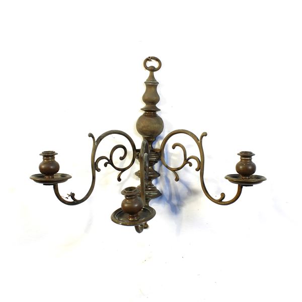 Applique a tre luci in ottone