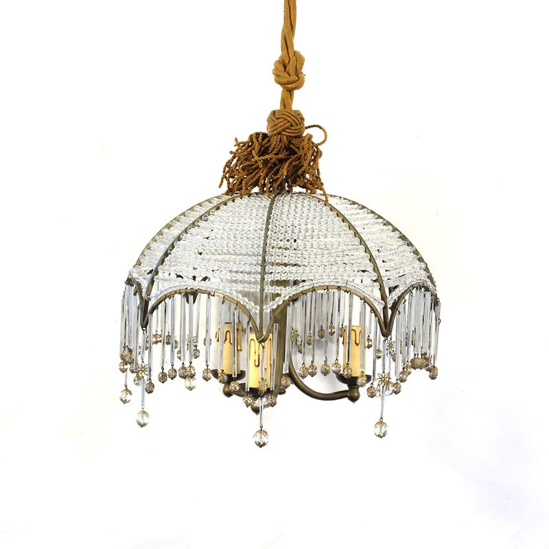 Lampadario a tre luci  (Italia, XX sec.)  - Asta Illuminazione e decorazione per interni - San Luca Casa d'Aste