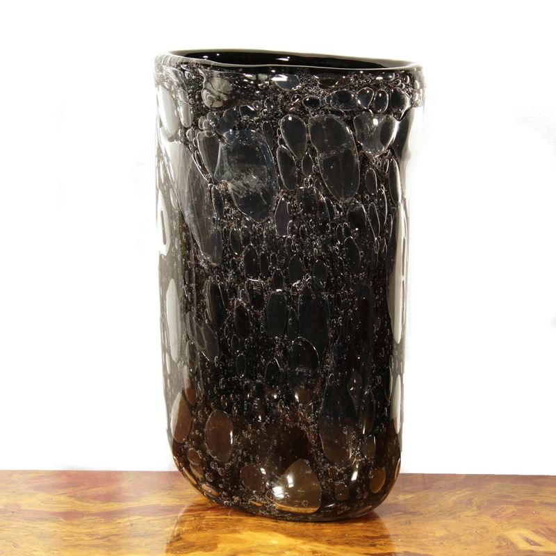 Vaso pulegoso  (Murano, XX sec.)  - Asta Gli Arredi di Villa "Le Marchesane" - San Luca Casa d'Aste