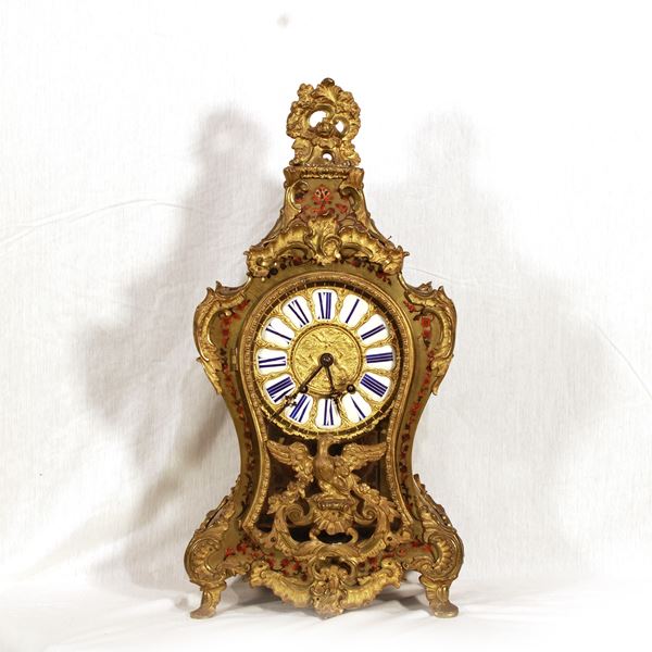 Pendola da tavola in stile Boulle