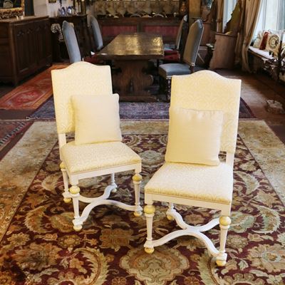 ♦ Coppia di Sedie in Legno Laccato