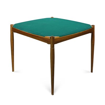 Gio Ponti, Tavolo da gioco modello Club in legno con rivestimento in panno verde