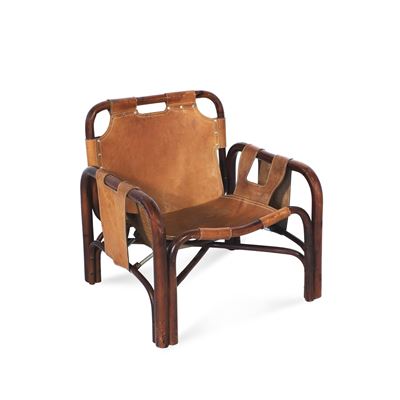 Tito Agnoli, Poltrona Safari in bamboo e cuoio