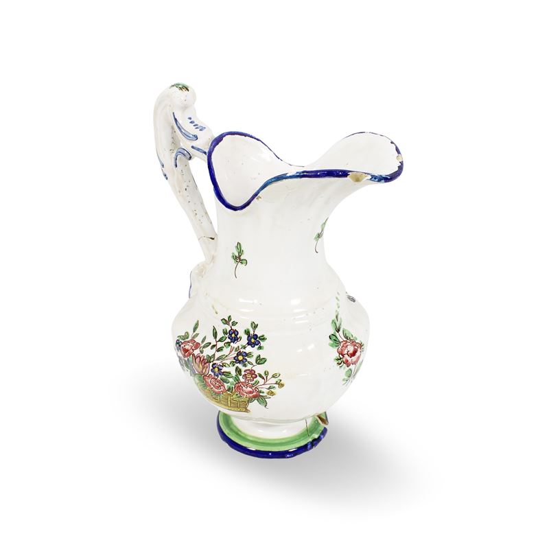 Brocca in ceramica  (Italia, XIX-XX sec.)  - Asta ASTA A TEMPO Ceramiche e porcellane - San Luca Casa d'Aste