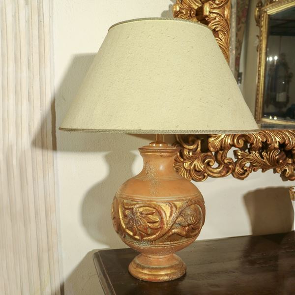 Coppia di lampade in terracotta