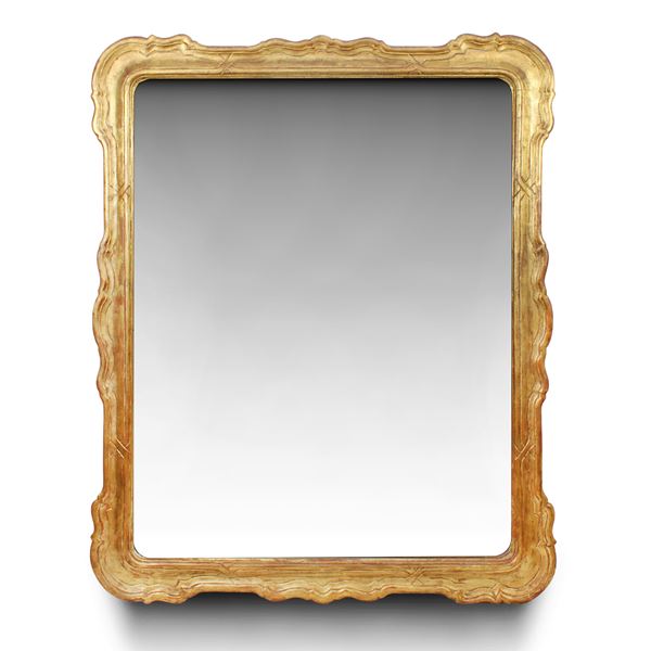 Specchiera in legno dorato
