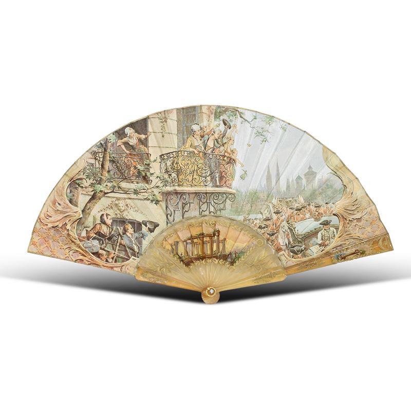 Ventaglio pieghevole  (Italia, XIX-XX sec.)  - Asta Dimore Venete - San Luca Casa d'Aste