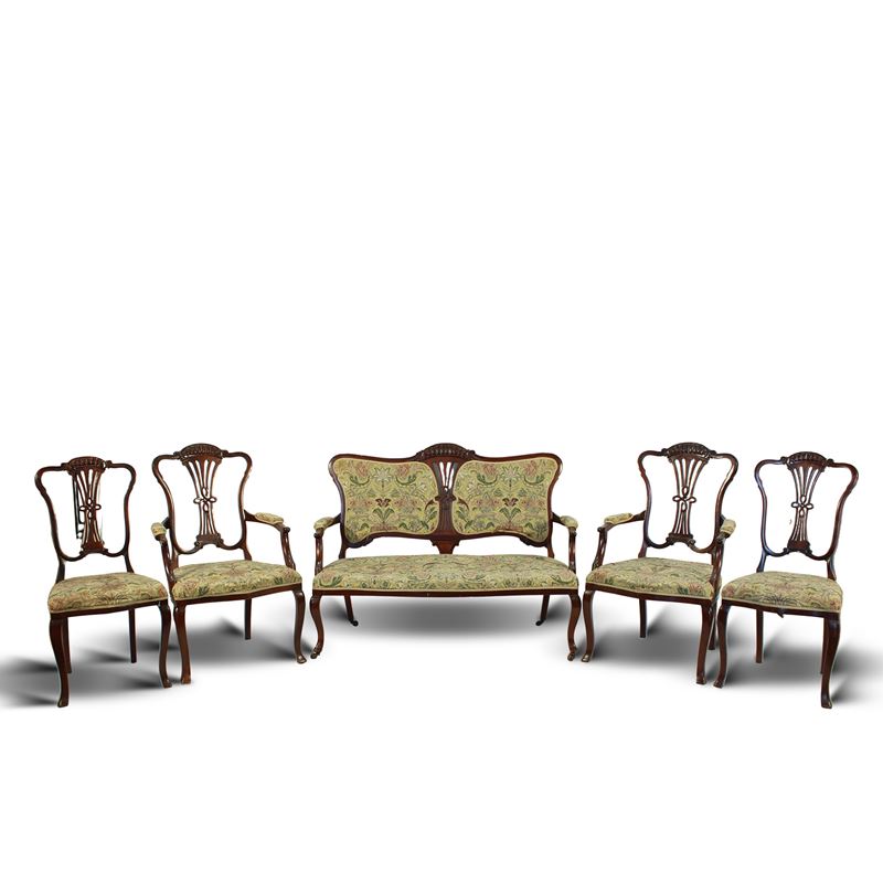 Salotto liberty  (Italia, XIX-XX sec.)  - Asta Dimore Venete - San Luca Casa d'Aste