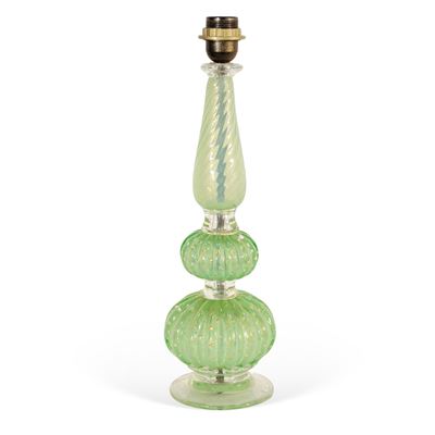 Lampada da tavolo, vetro di Murano, XIX-XX sec.