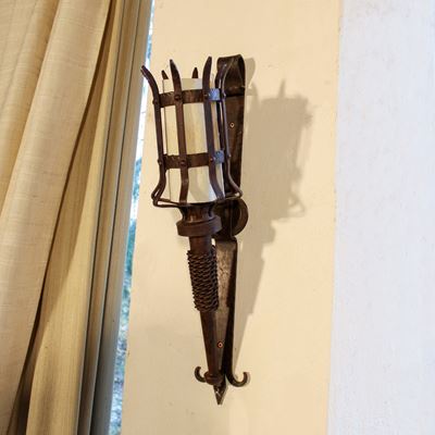 Cinque Appliques in Ferro Battuto