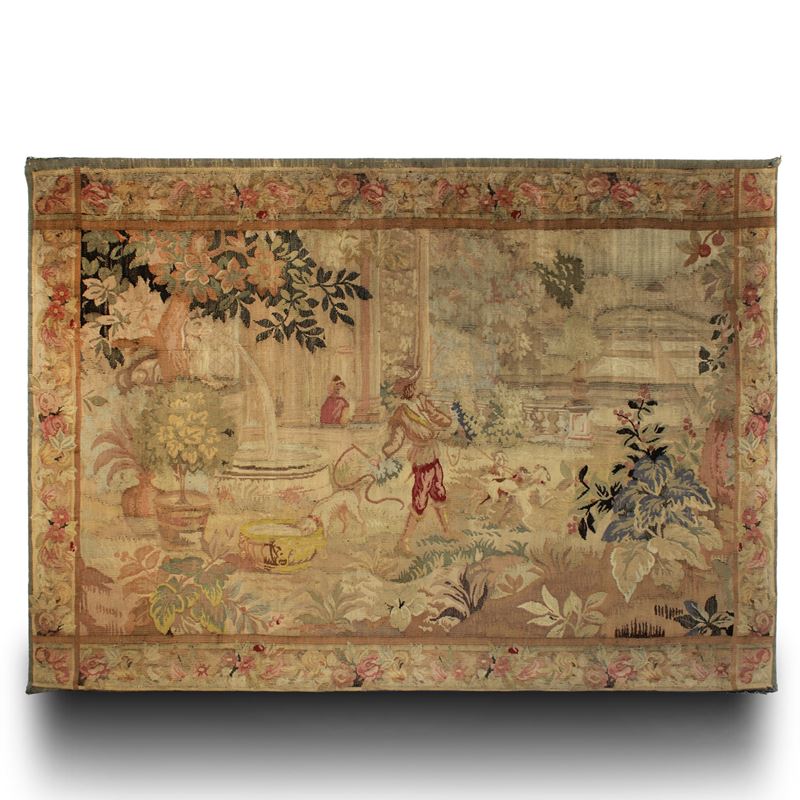 Antico arazzo  (Francia, XVIII-XIX sec.)  - Asta Dimore Venete - San Luca Casa d'Aste
