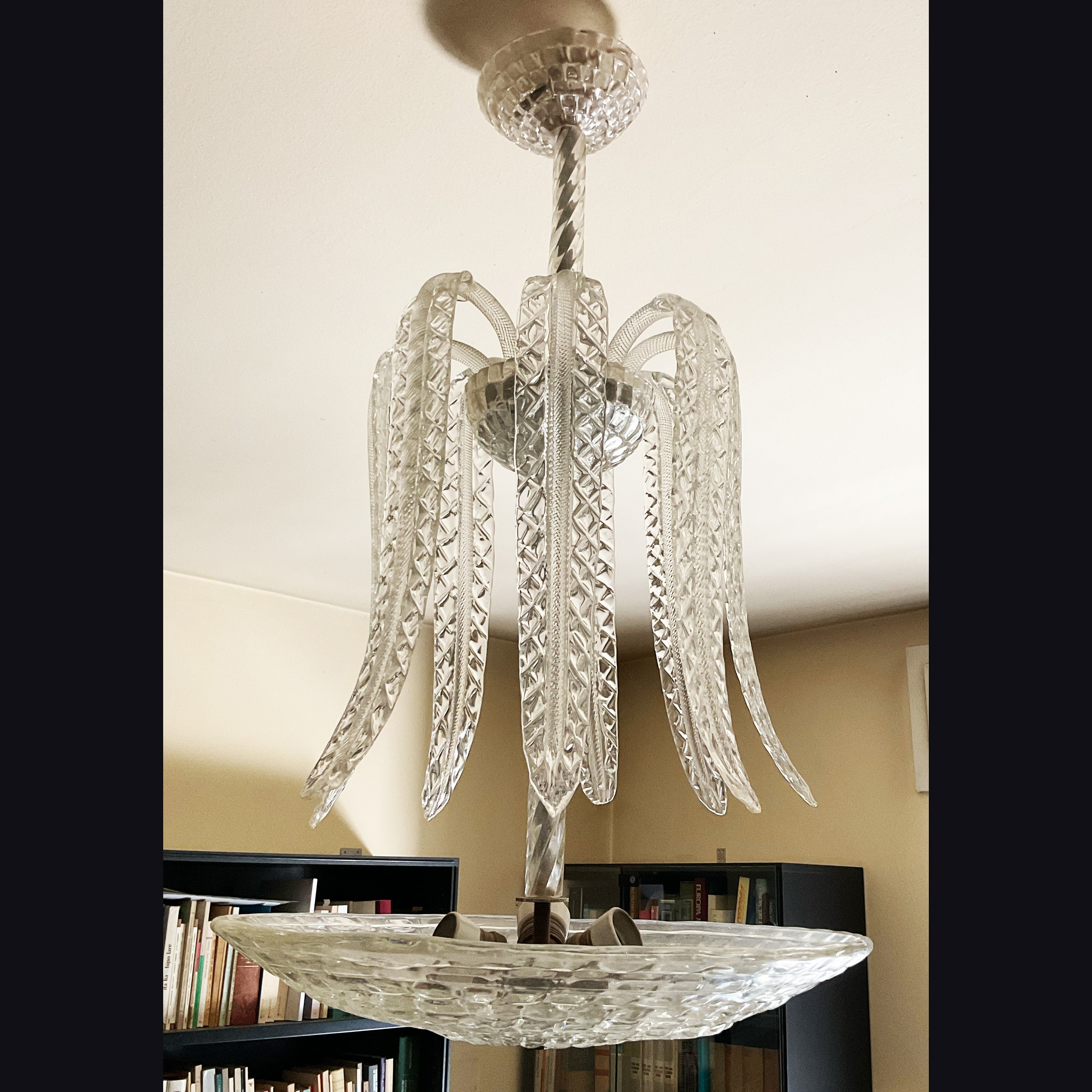 Barovier & Toso, Lampadario in vetro di Murano, anni '40
