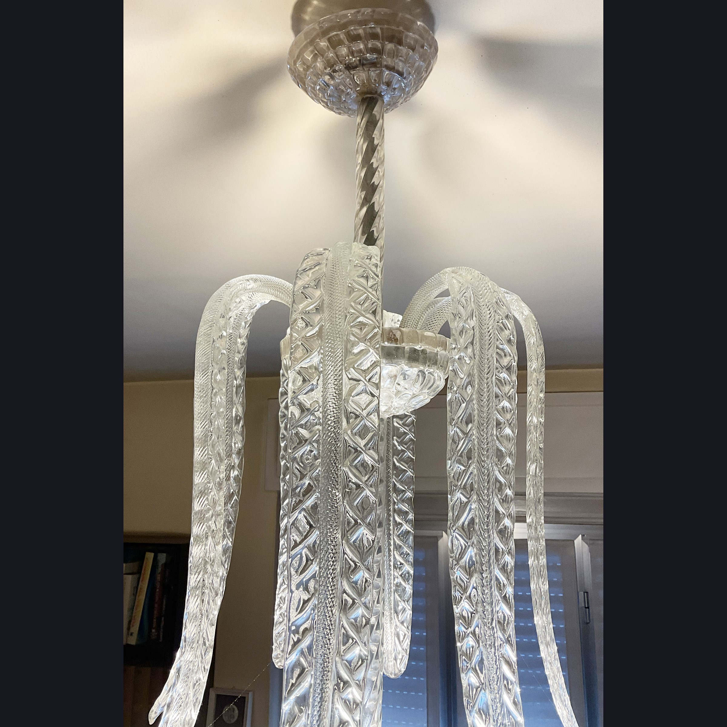 Barovier & Toso, Lampadario in vetro di Murano, anni '40