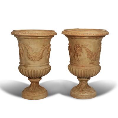 Coppia di Vasi in Terracotta