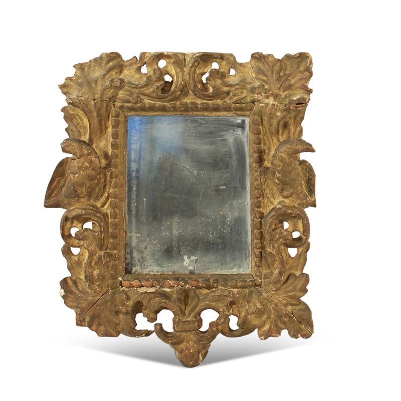 Specchiera in legno parzialmente dorato  (Italia, XIX-XX sec.)  - Asta Dimore Venete - San Luca Casa d'Aste