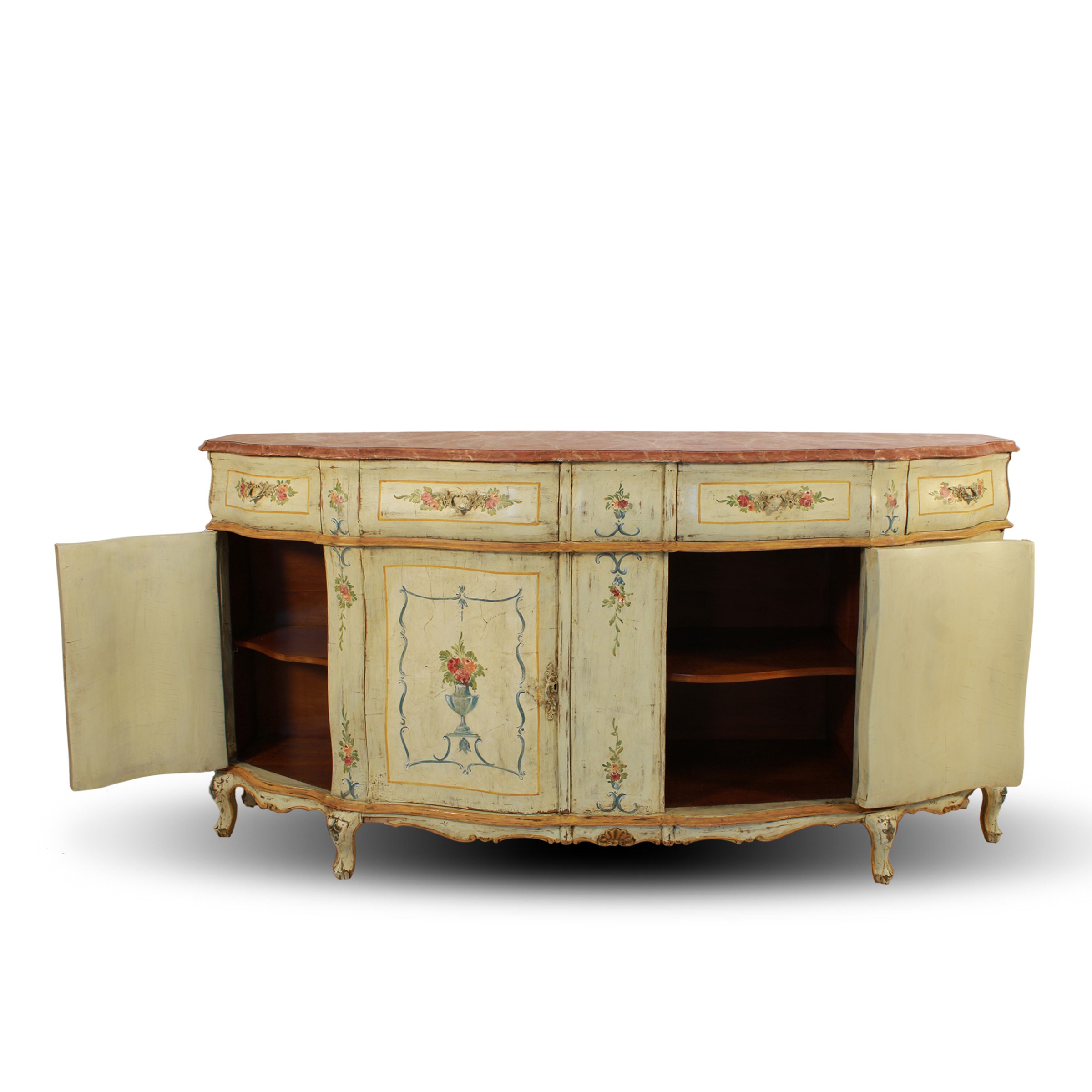 Credenza Scantonata in Legno Laccato